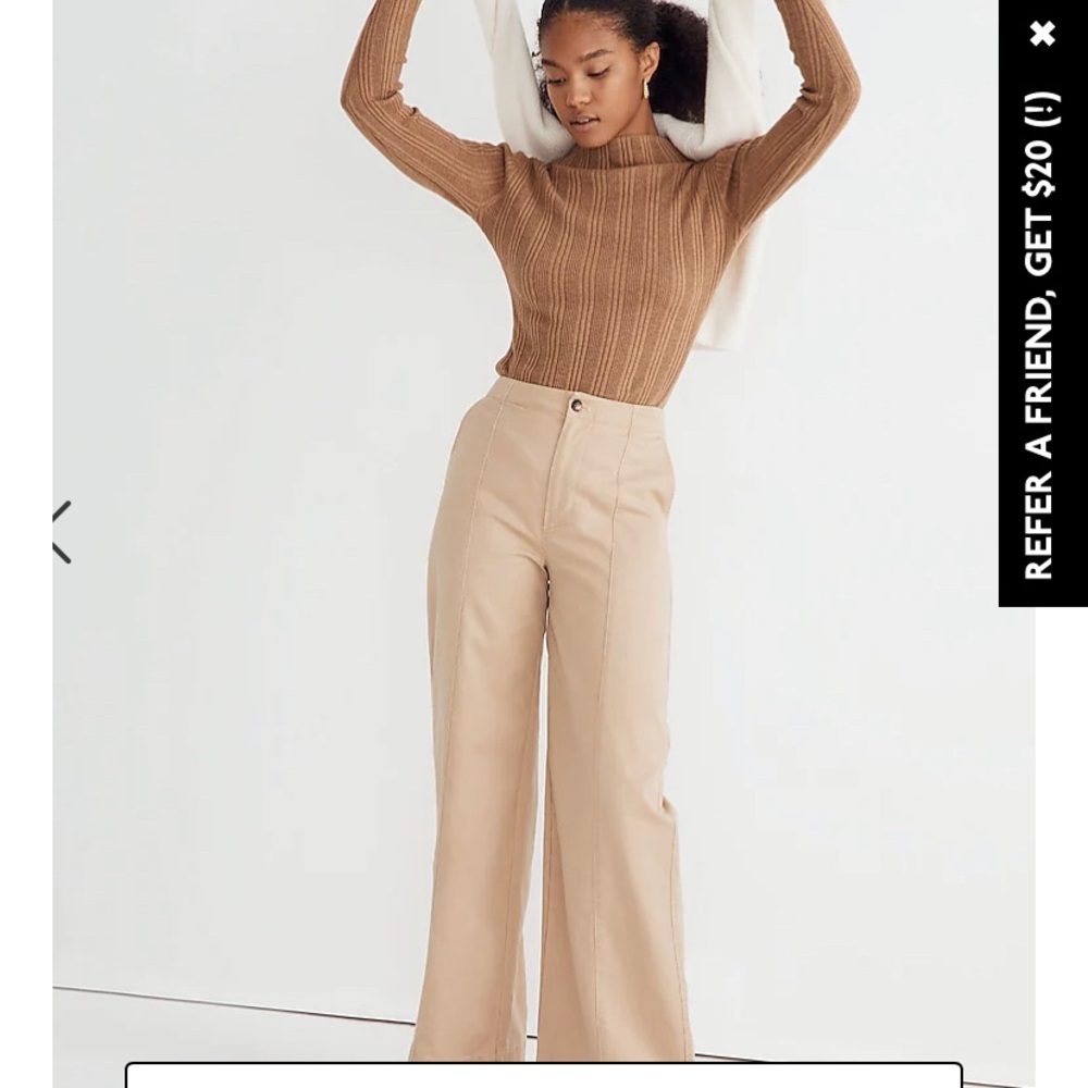 NWT Madewell Seamed Wide-Leg Pants
